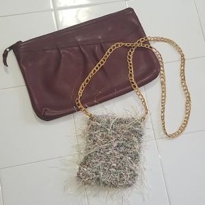 Contessa leather clutch and handmade adorable mini
